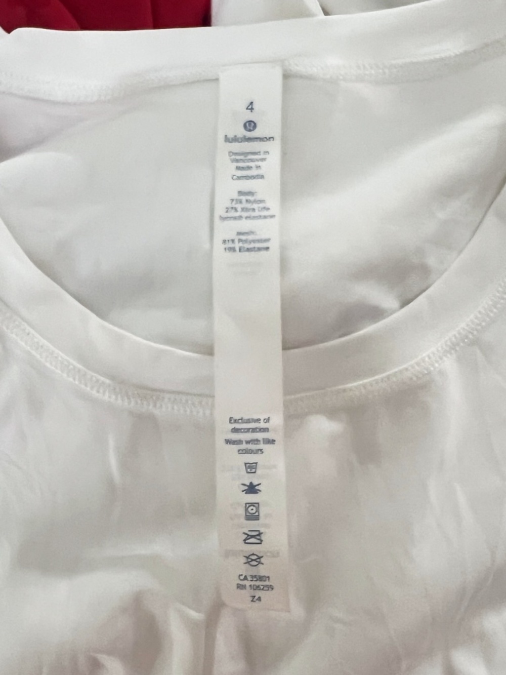 Lululemon Women's Just Pleat It Crew Neck Short Sleeve Tee Shirt Solid White 4 - Picture 2 of 3